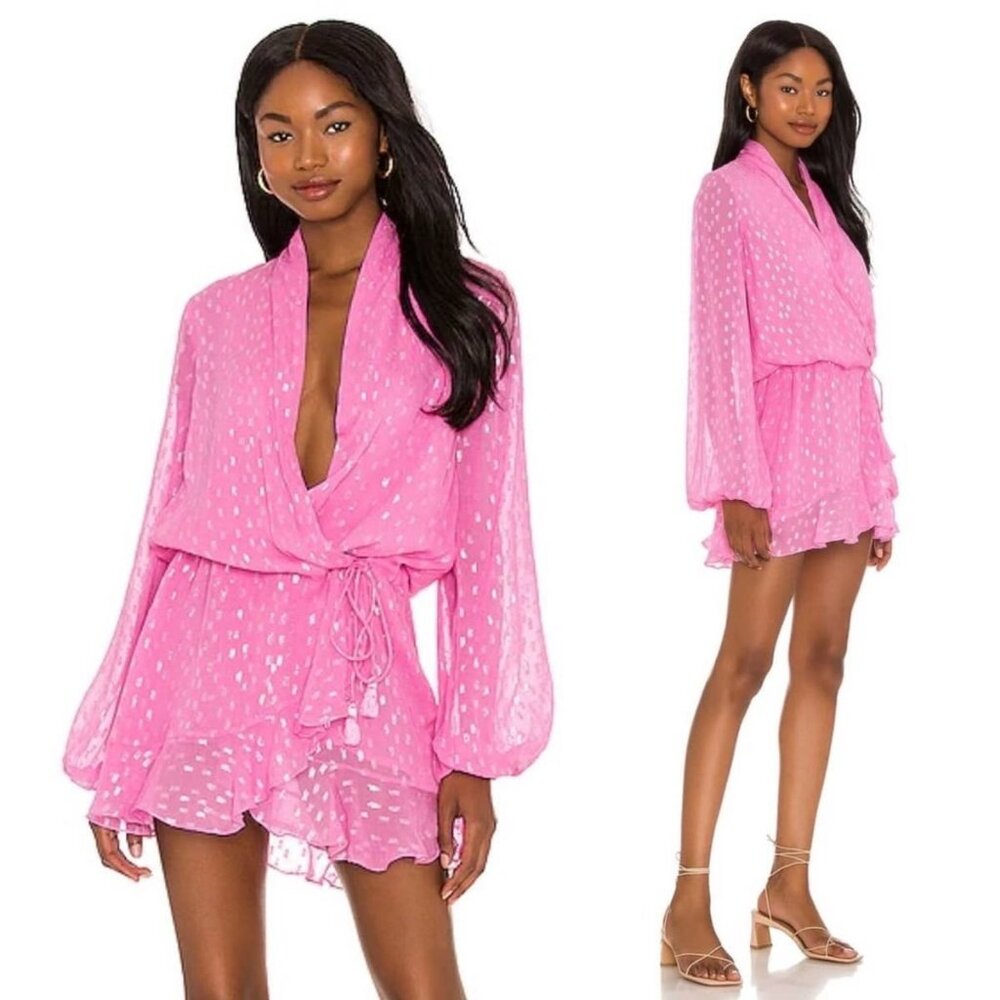 ROCOCO SAND X Revolve Dress In Fuscia  | Color: Pink | Size: S